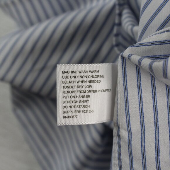 Michael Strahan Collection 17.5 34/35 Wrinkle Free Mech Stretch Dress Shirt - Picture 11 of 13